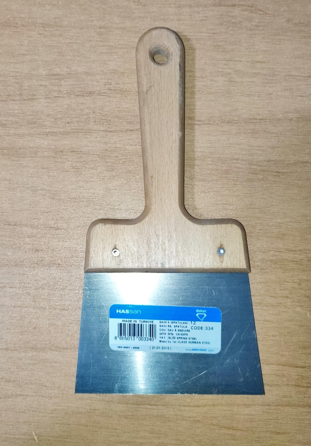 DEKOR 334 Sahra Ispatulası 12 cm Ahşap Saplı