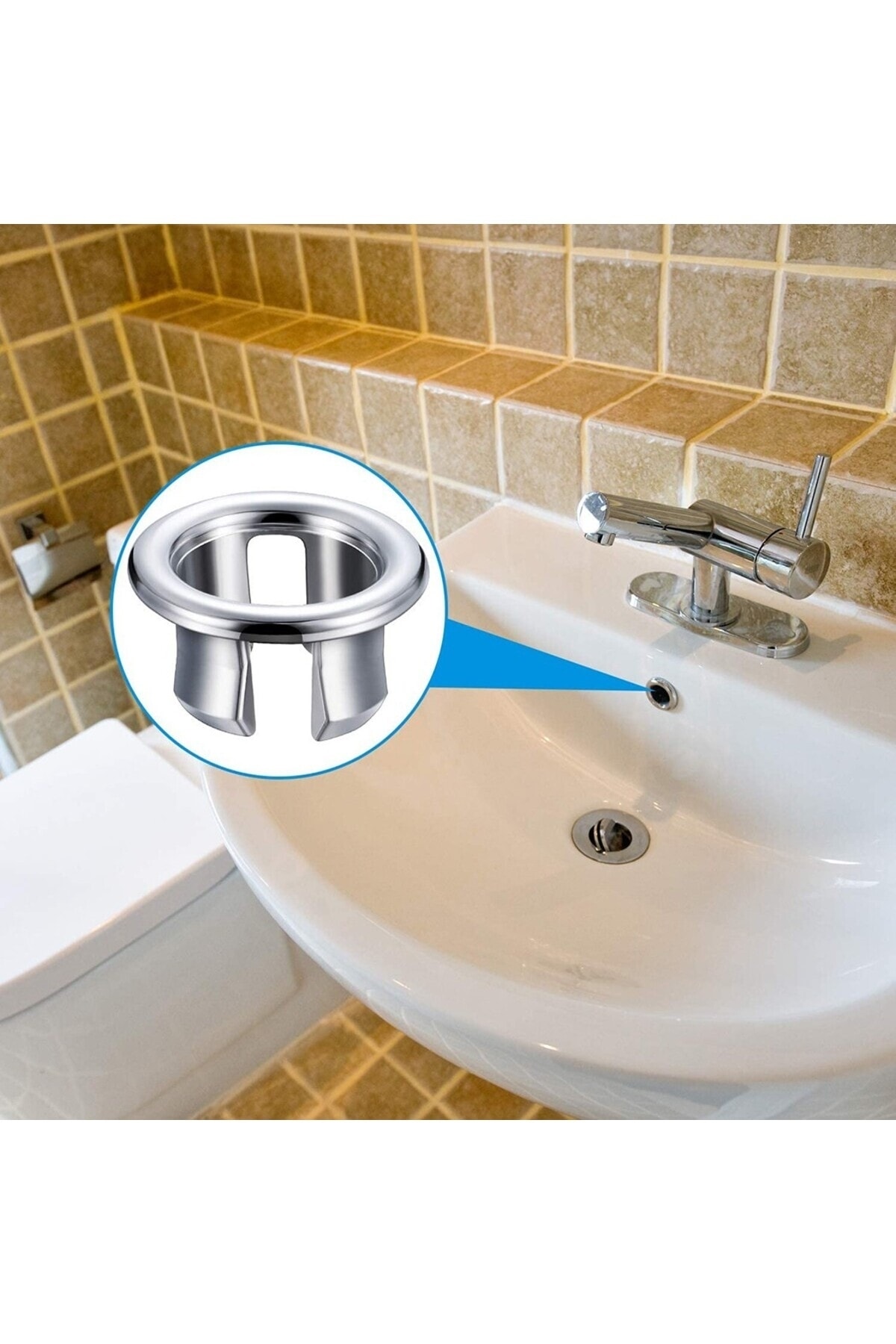 Gold Lavabo Delik Kapatıcı Lavabo Yüzüğü Siyah Lavabo Delik Kapatıcı Altın Siyah Lavabo Yüzüğü