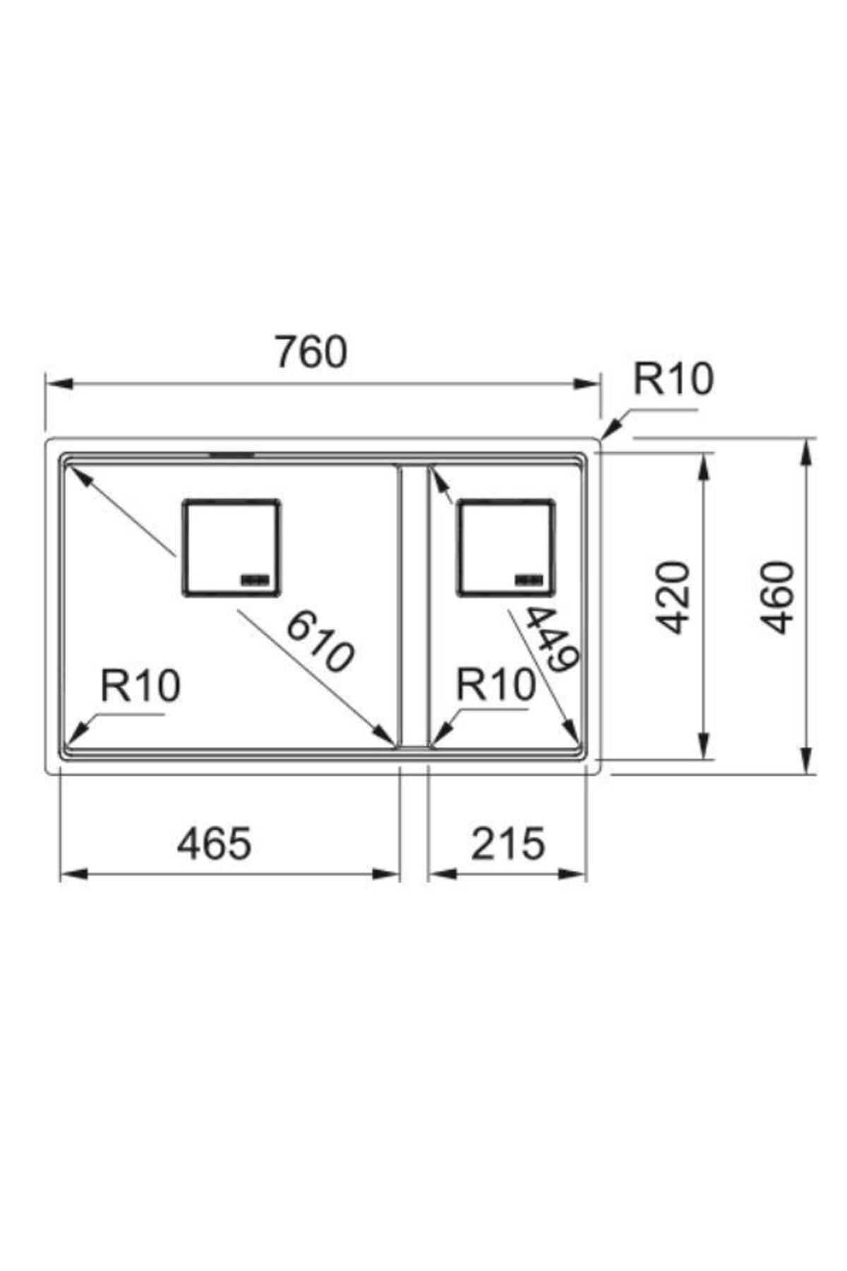 Kng 120 Matt Black Granit Eviye