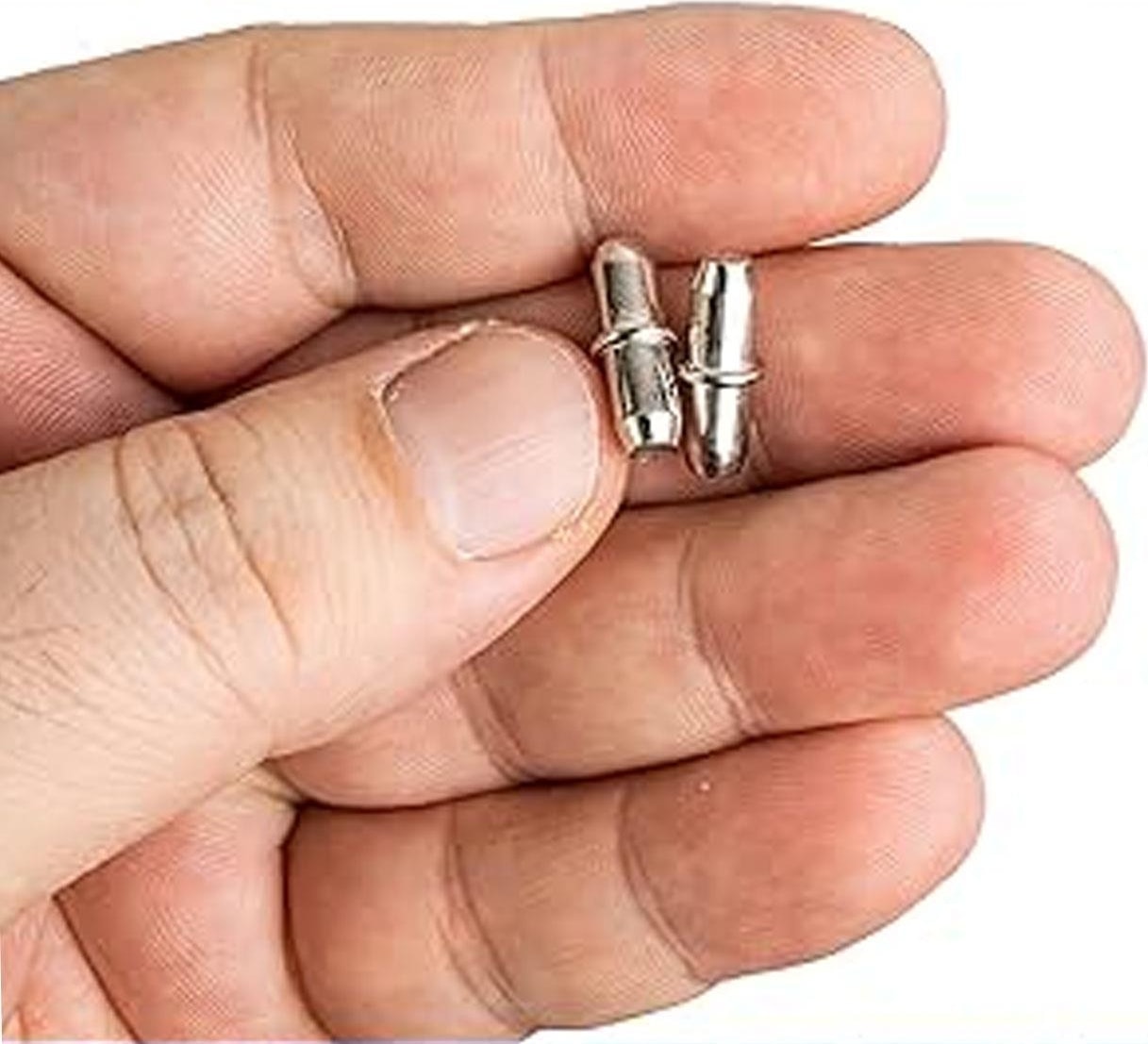 Metal Halkalı Raf Pimi Cam Ahşap Metal Raf Tutucu Çivisi Mobilya Dolap Pimi (50 Adet)