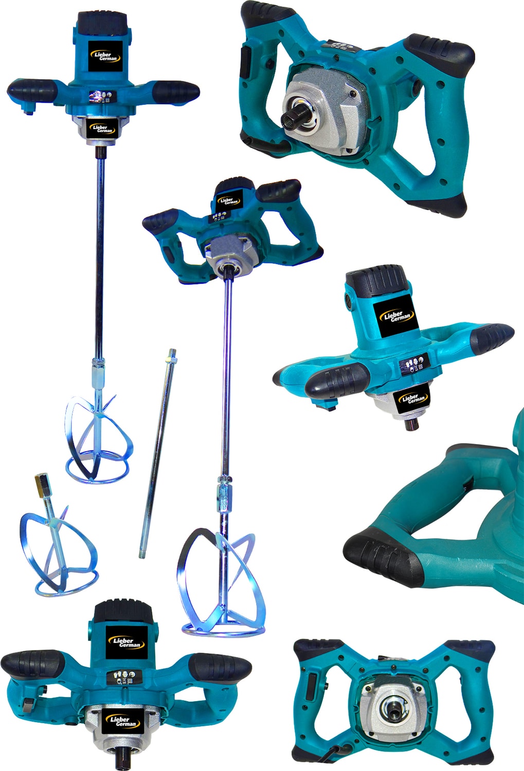 3400 W Siexpi Motor 6 Kademe Devir Ayarlı Profesyonel Elektirikli Alçı Boya ve Harç Karıştırıcı Mikser