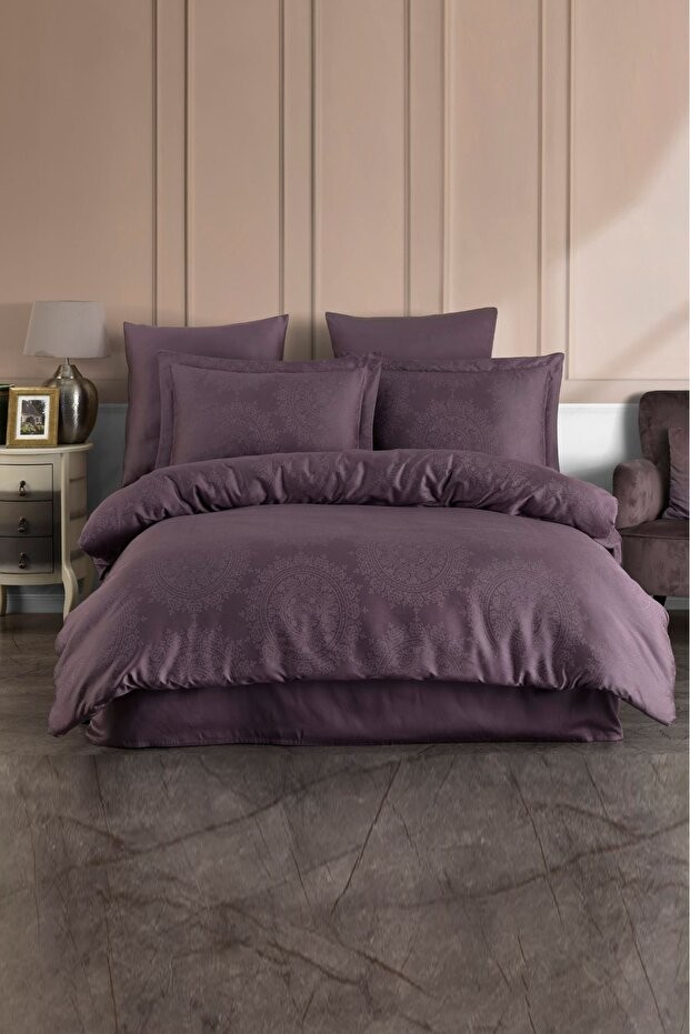 Liyosel Jakar Nevresim Takımı King Size (Battal Boy) - Nothingham Mürdüm