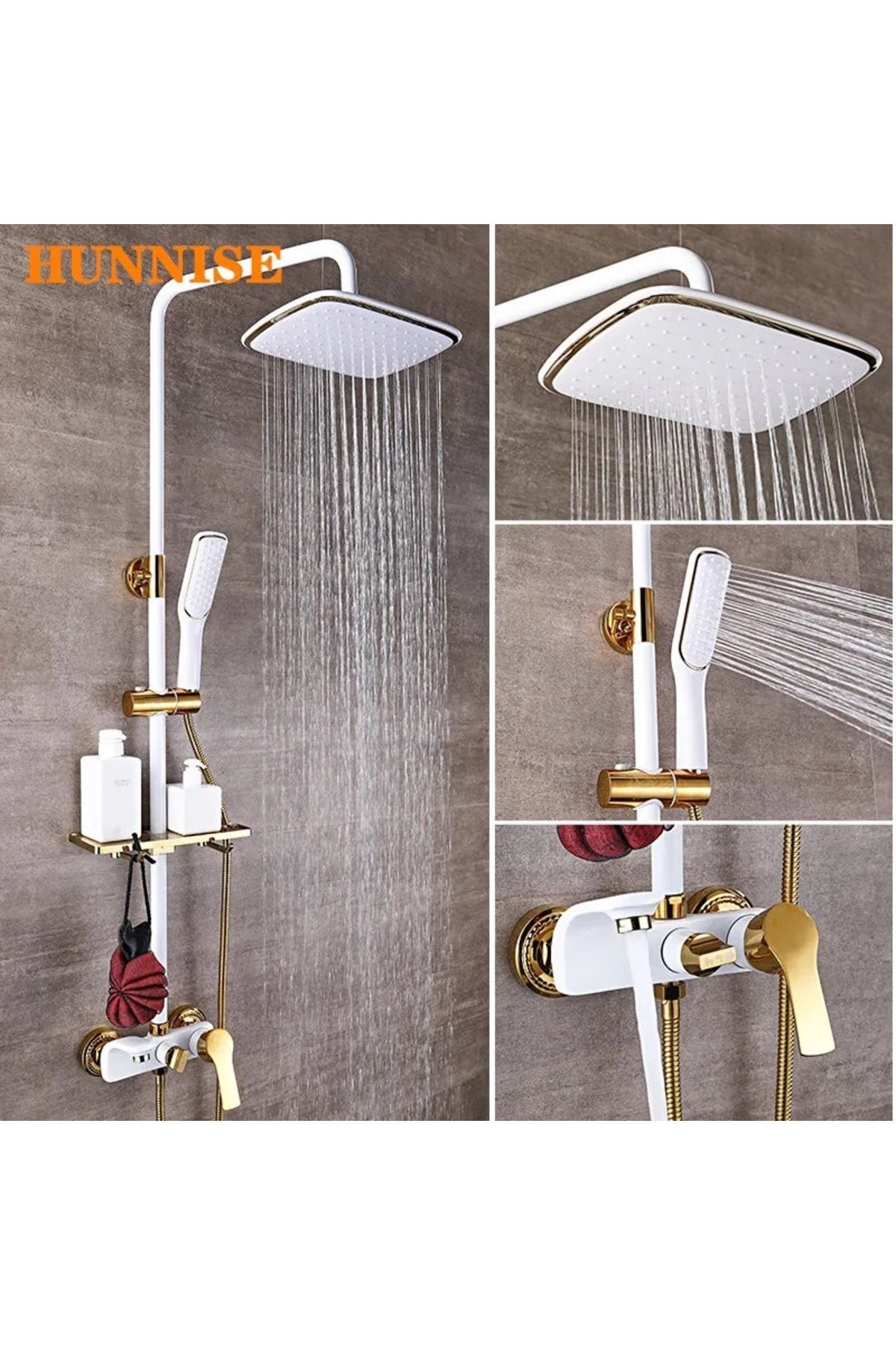 Banyo Bataryası Duş Seti El Duşu Ve Tepe Duş Hariç Komple Beyaz Tasarımdır 7 Yıl Garantili Ithal