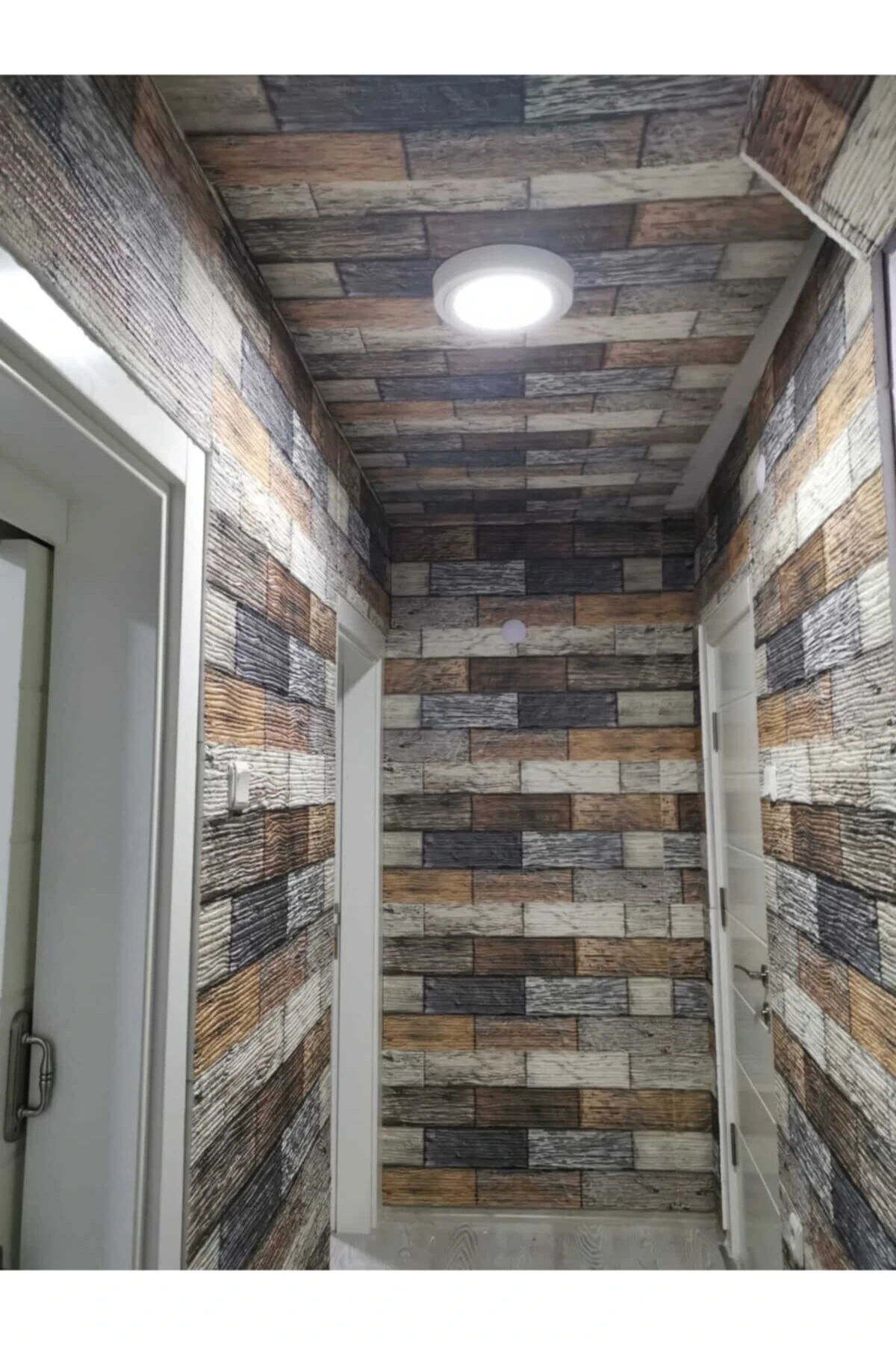 5 Adet X Ahşap Desenli 3 Boyutlu Renkli Strafor Köpük Duvar Kaplama Paneli (wd-702)