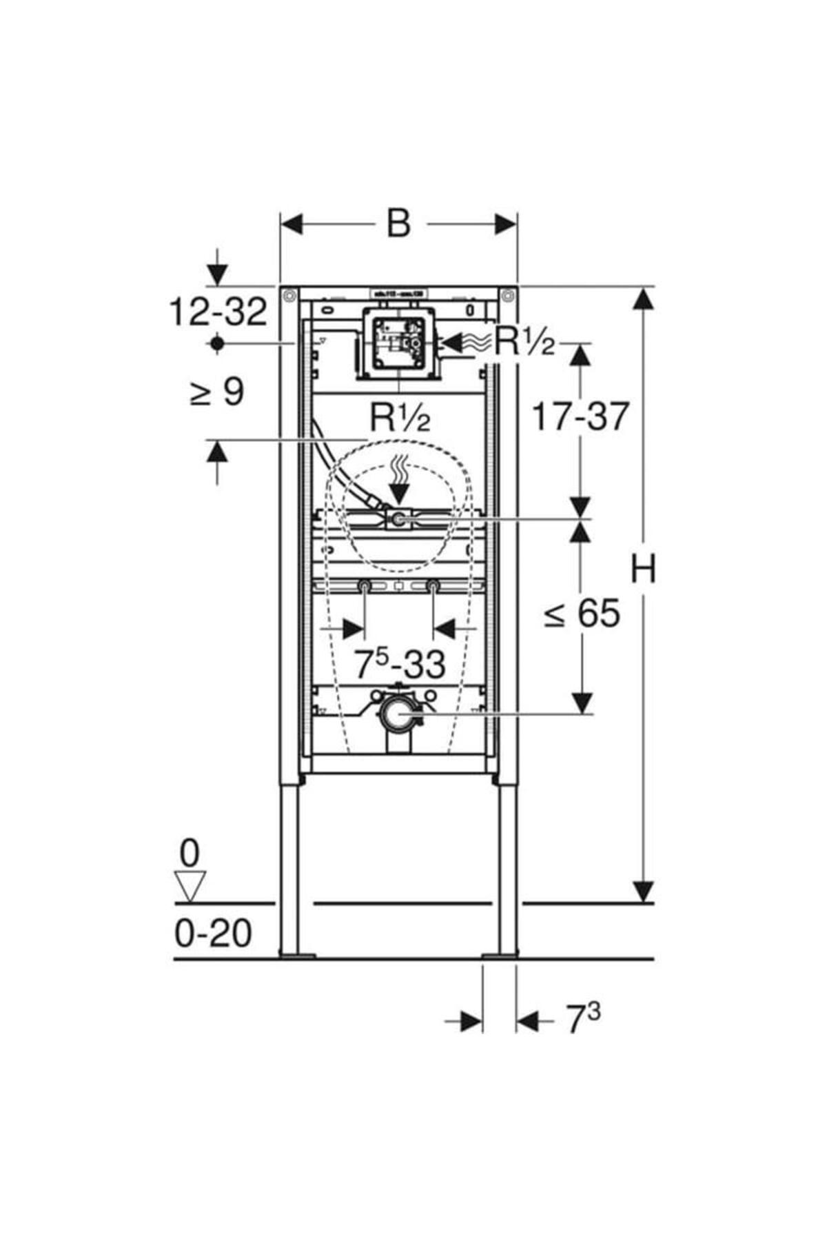Pisuvar için Duofix Gömme Rezervuar 112-130 cm - 111.676.00.1