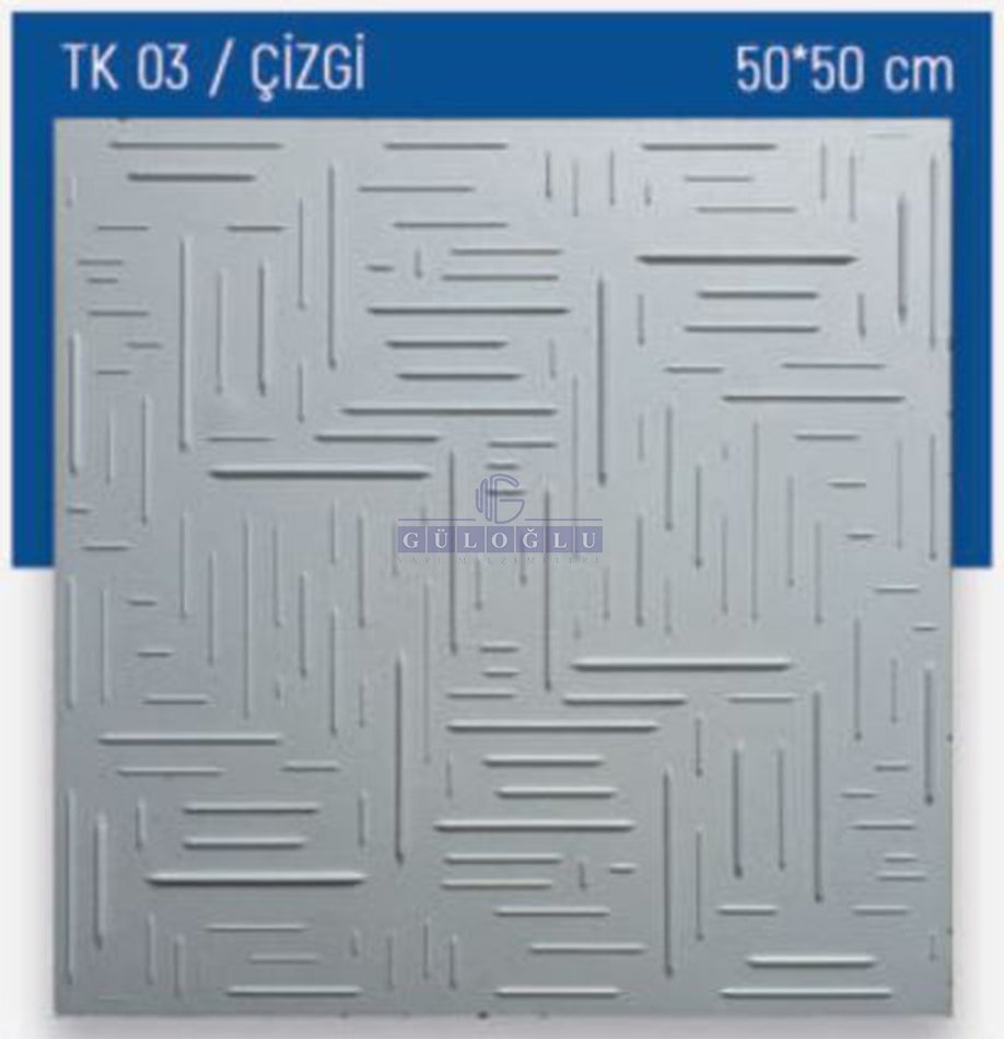 Stropiyer Tavan Kaplama 50X50 Gkpç Çizgi - 8 Adet