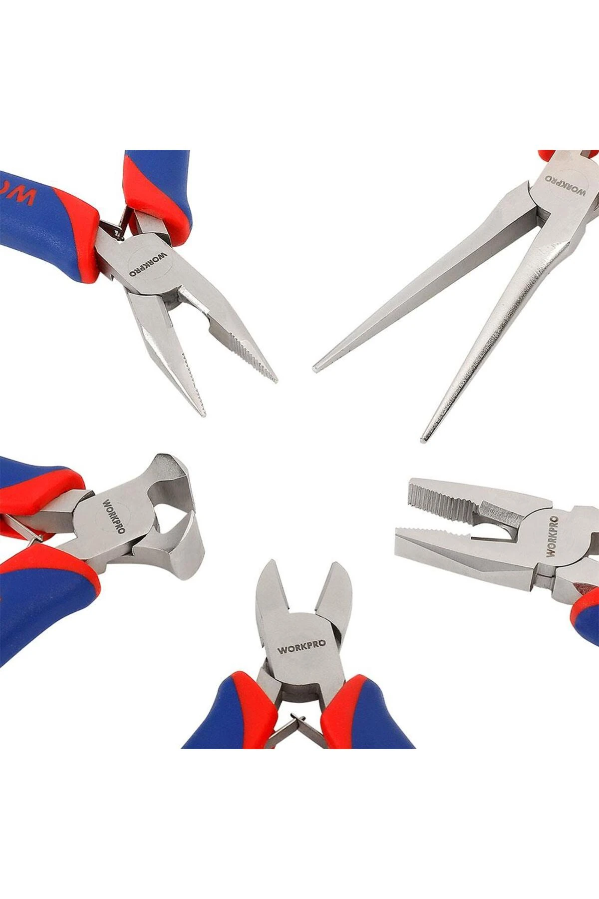 WP201015 CR-V 5 Parça Elektronikçi Profesyonel Mini Pense Seti + Bez Taşıma Çantası