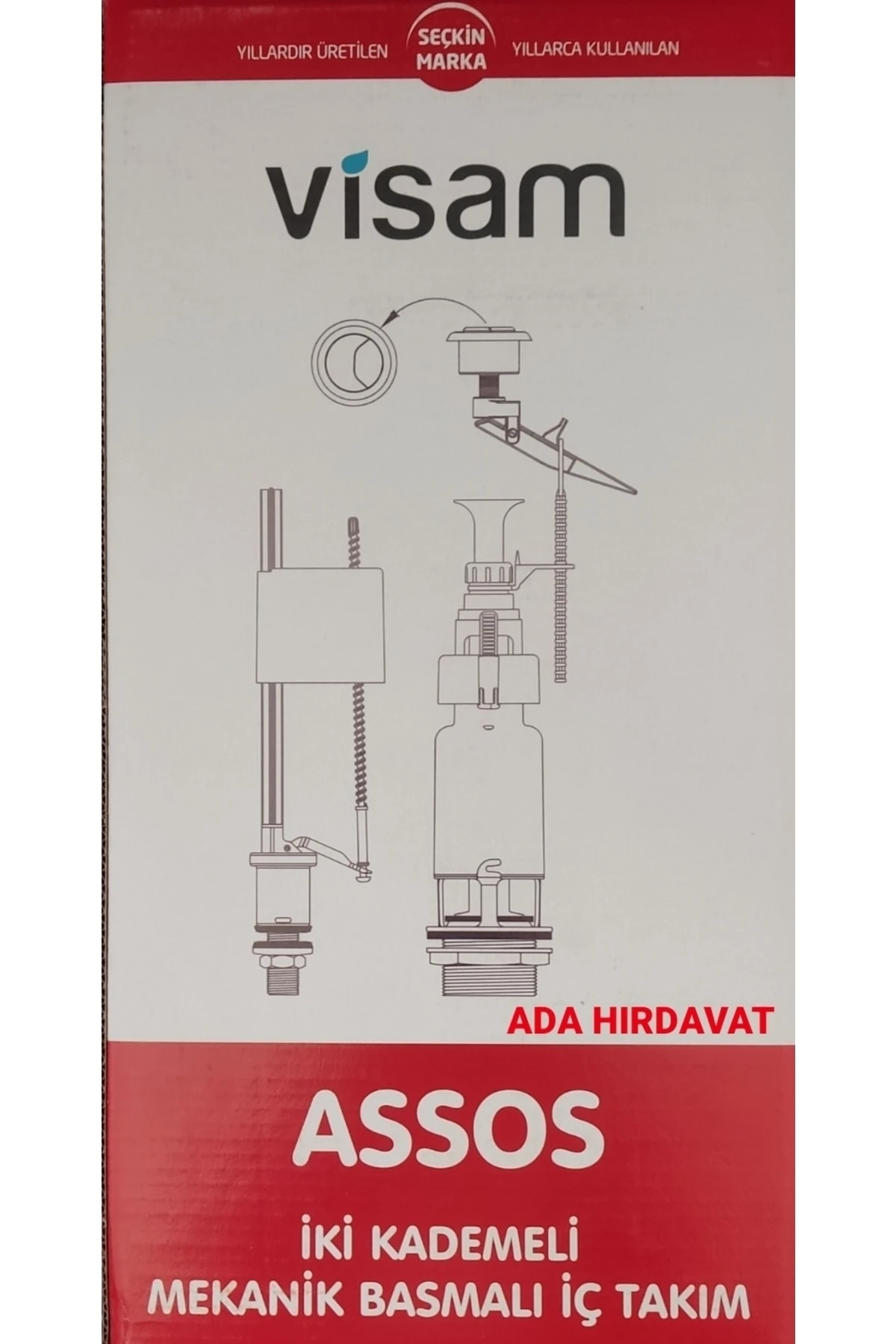 Assos Iki Kademeli Mekanik Basmalı Rezervuar Klozet Iç Takım Ikolay Montaj