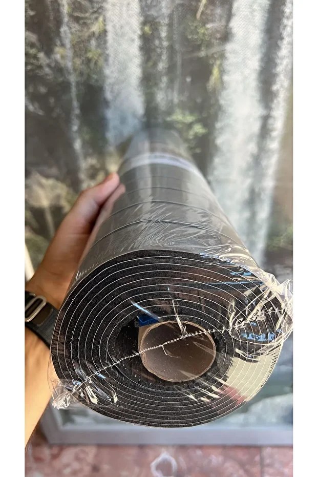 60cmx250cm 1 Adet Gri 3D Yapışkanlı SXP Akustik Lambiri Desenli Duvar Paneli Kağıdı 3107-2