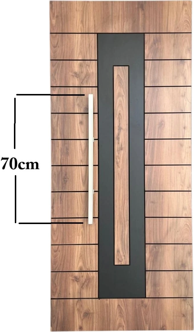 Saten Renk Çelik Kapı Çekme Tutamağı Kare Model 70CM