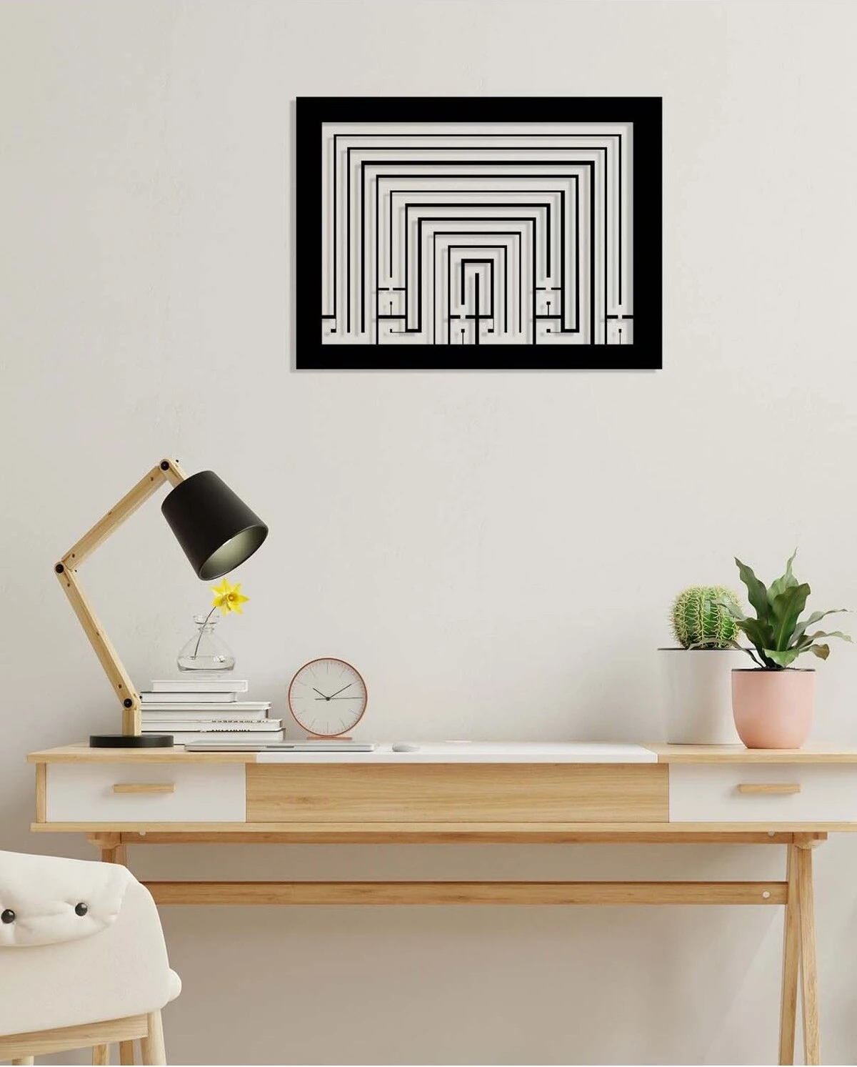 -La Ilahe Illallah Islami Metal Tablo - Islami Ev Dekorasyonu - Dini Duvar Tabloları - 70 X 52 - Cm - Sıyah-Islm-092