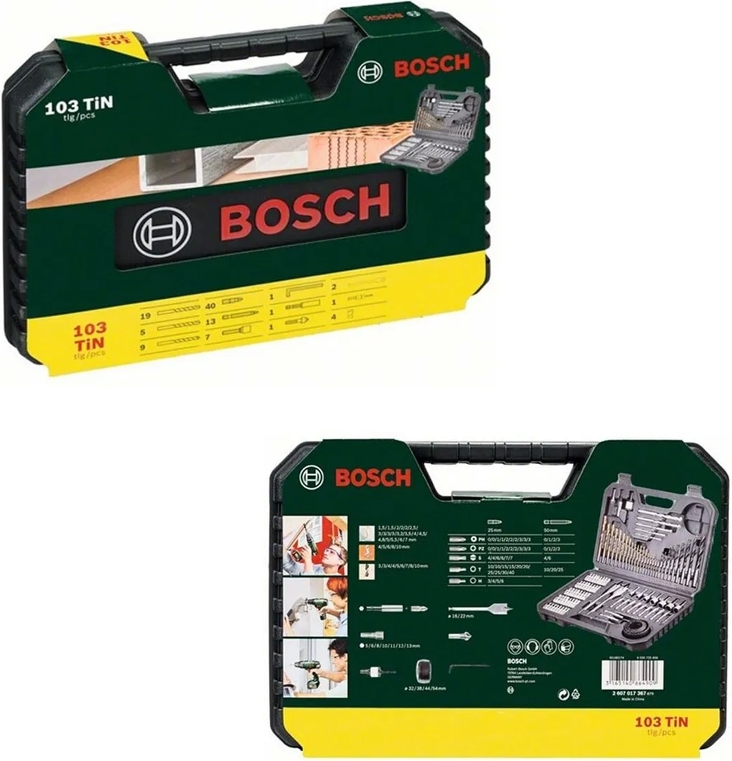 BOSCH V-Line 103 Parça Matkap & Vidalama Karışık Aksesuar Seti - 2607017367