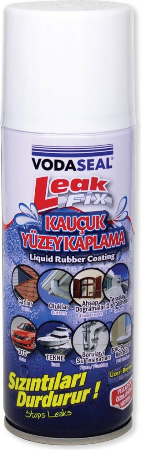 Su Geçirmez Sızdırmaz Sızıntı Önleyici Kauçuk Kaplama Izolasyon Yalıtım Beyaz Sprey 200 Ml