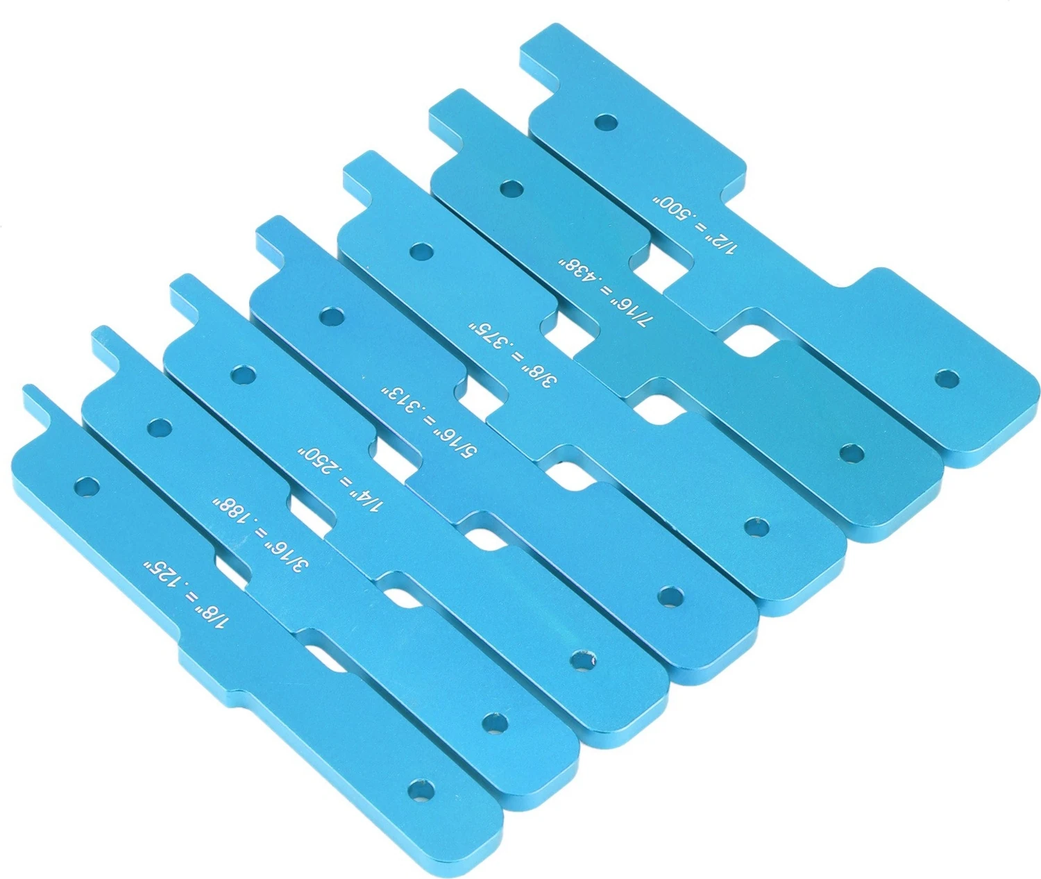 7 Adet Hassas Freze Testere Masası Kurulum Çubukları Derinlik Testi Mesafesi Alüminyum Alaşımlı Kurulum Çubuğu Ağaç Işleme Ölçüm Bloğu B (Yurt Dışından)