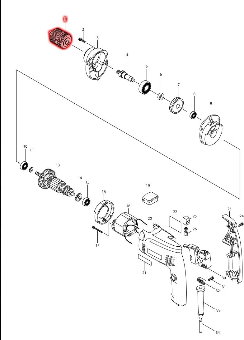 MAKİTA MDP300 Mandren 10 mm Ürün Kodu 763180-0