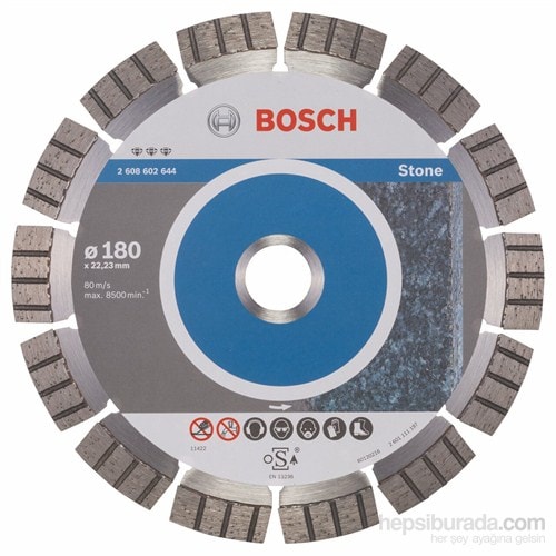 BOSCH - Best Serisi Taş İçin Elmas Kesme Diski - 180 X 22,23 X 2,4 X 12 Mm