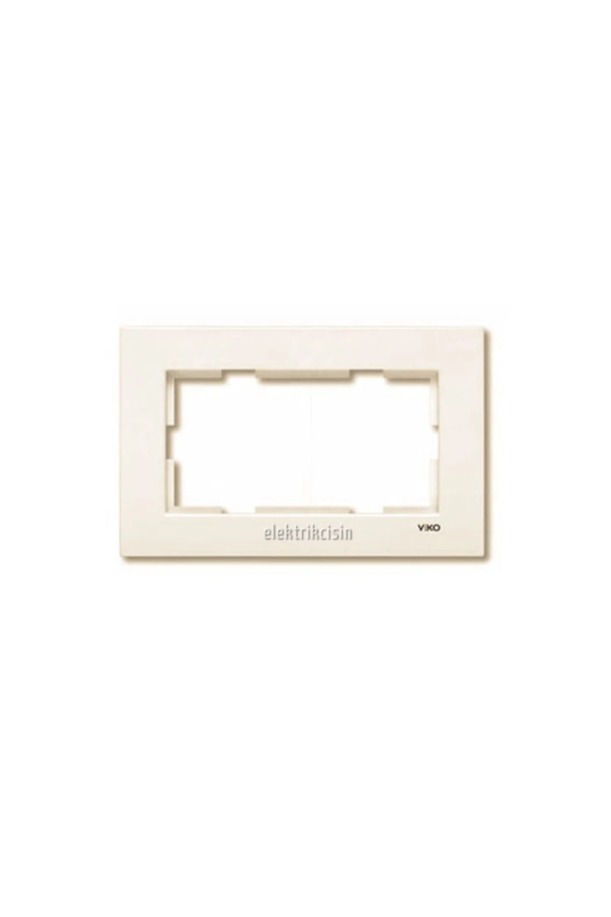 Karre Krem Ikili Priz Çerçevesi (yanlızca Çerçeve) - 5 Adet