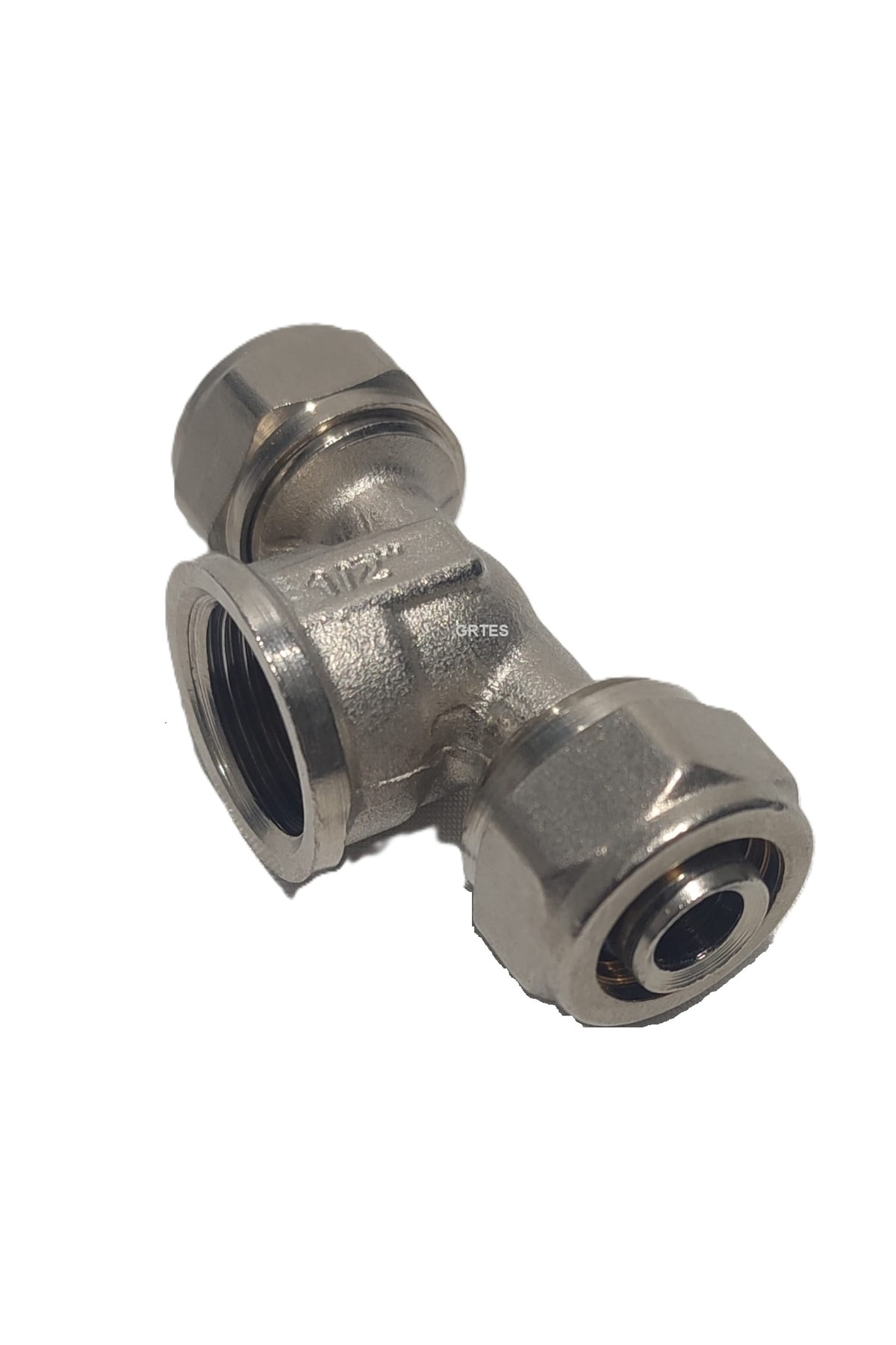 (10'lu Paket) Ø16x1/2" Pex Te İç Dişli - Dişi (Mobil Sistem Bağlantı Parçası)