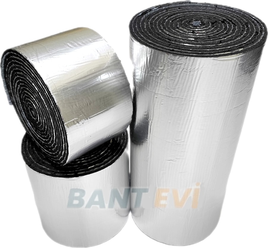 Folyolu Araç Oto Ses Isı Yalıtımı 6mm 10cmx5m Folyolu Kendinden Yapışkanlı Kauçuk Izolasyon Malzemesi