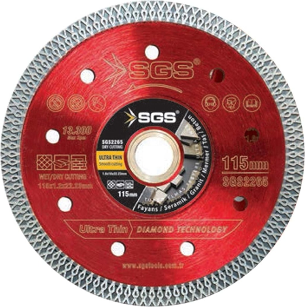 SGS Turbo Elmas Kesme Hassas Ince Testere 115MM