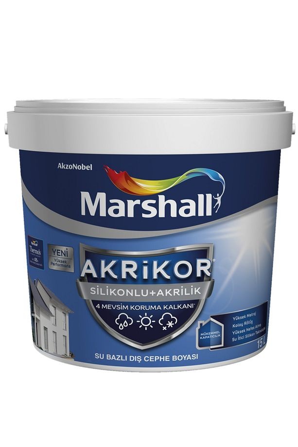 Akrikor Silikonlu Akrilik Boya M9 15 Lt. (20 KG)