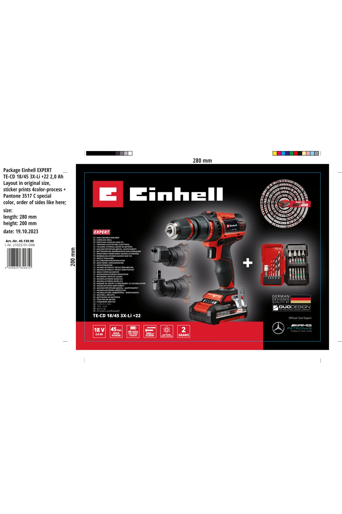 Te-cd 18/45 3x Li 22 (1X2,0 AH), Akülü Vidalama - 4513990