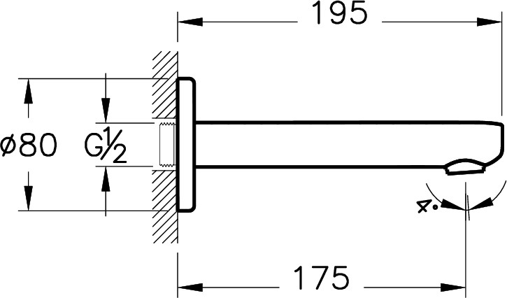 Root Round A4247034 Çıkış Ucu, Fırçalı Nikel