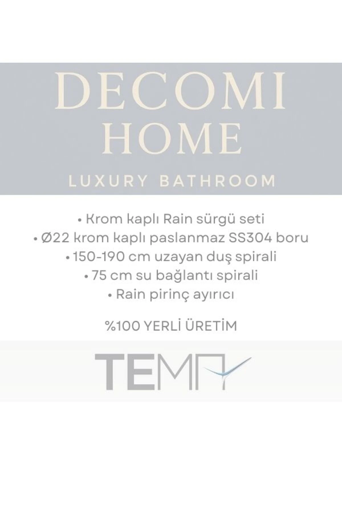 RAİN PLUS TETRA TEPE DUŞ SİSTEMİ (1+1 FONKSİYONLU)