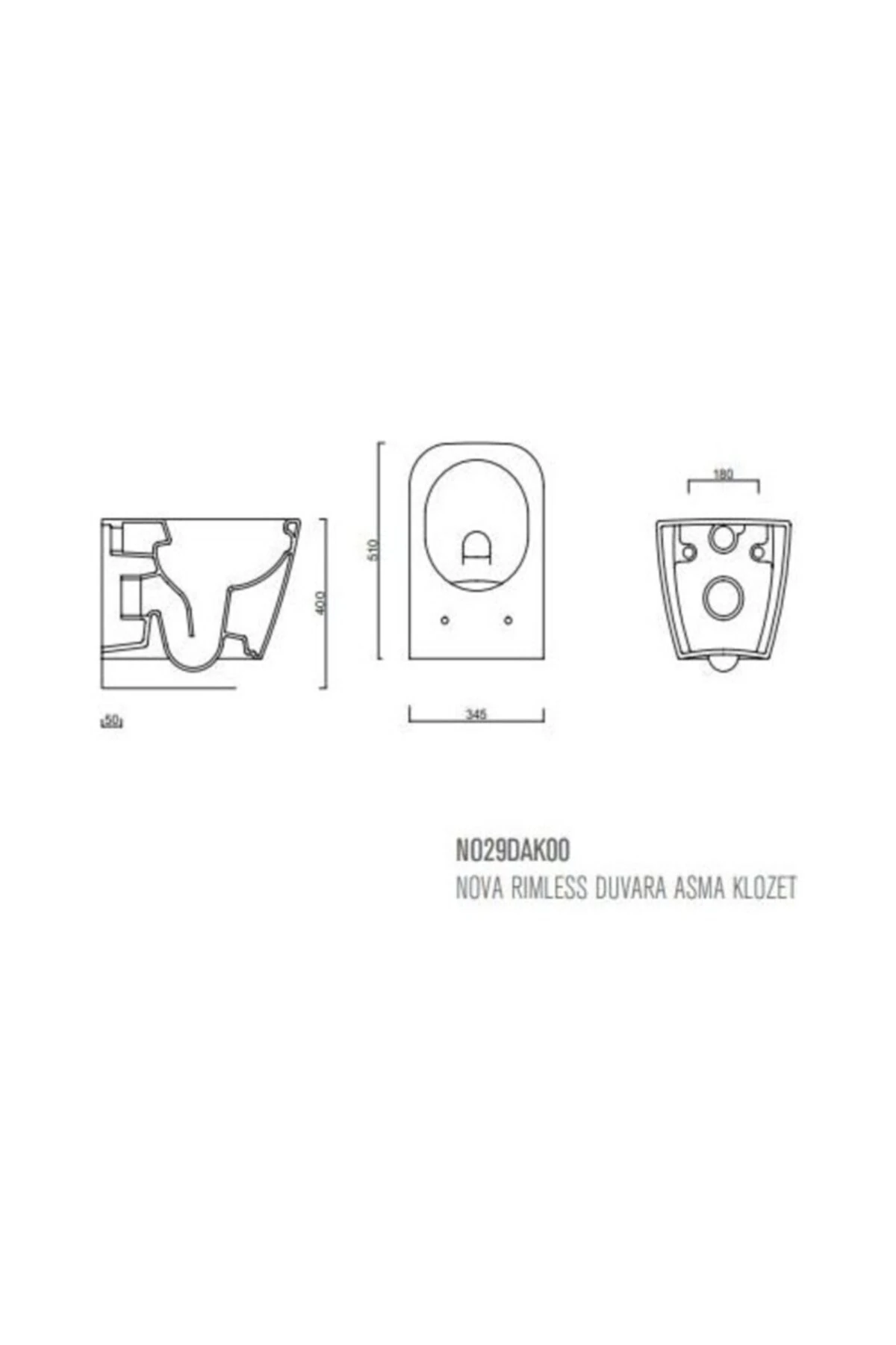 Nova Asma Klozet + Slim Soft Yavaş Kapanan Klozet Kapağı