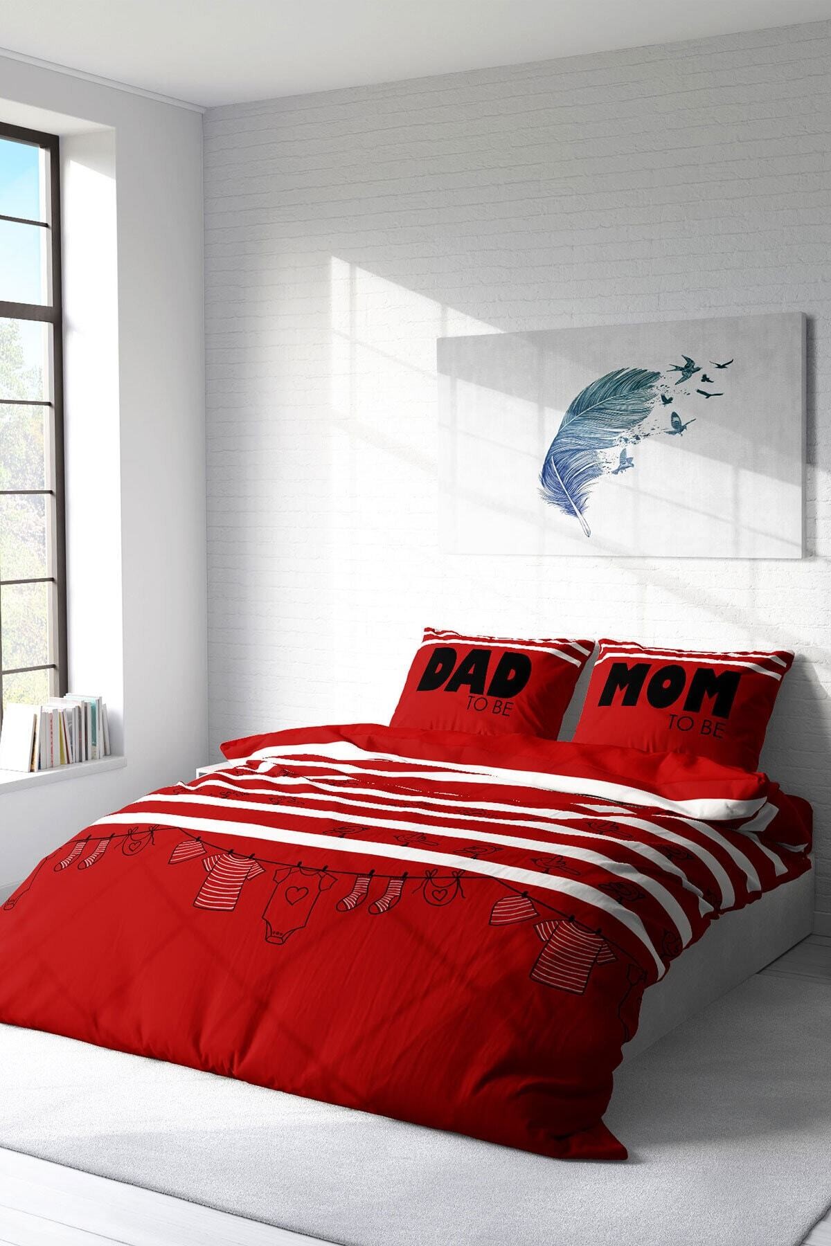 Kıng Sıze Mom & Dad 3d Çift Kişilik Nevresim Takımı 220x240cm