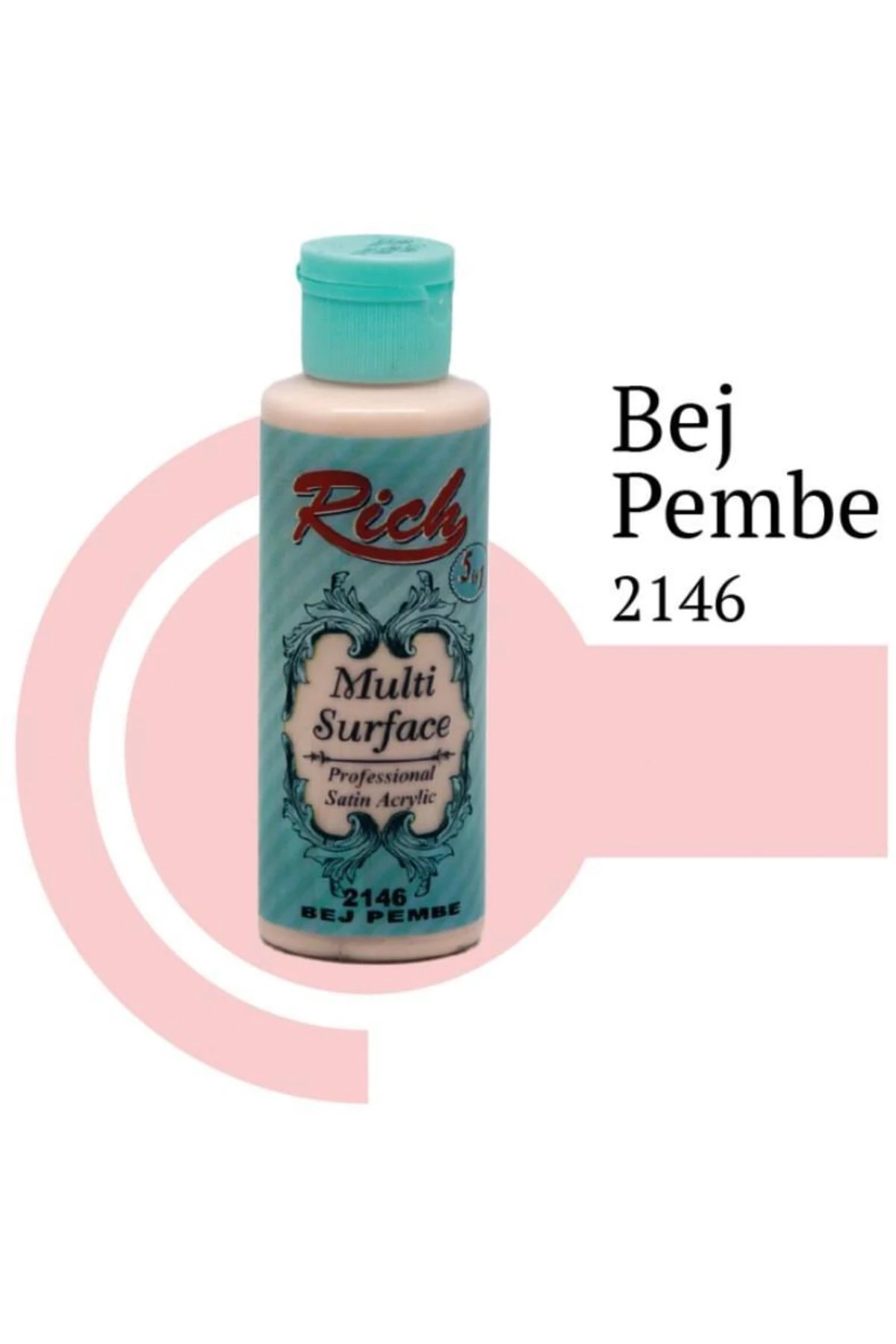 Rich Multi Surface 2146 Bej Pembe Akrilik Boya 120 cc