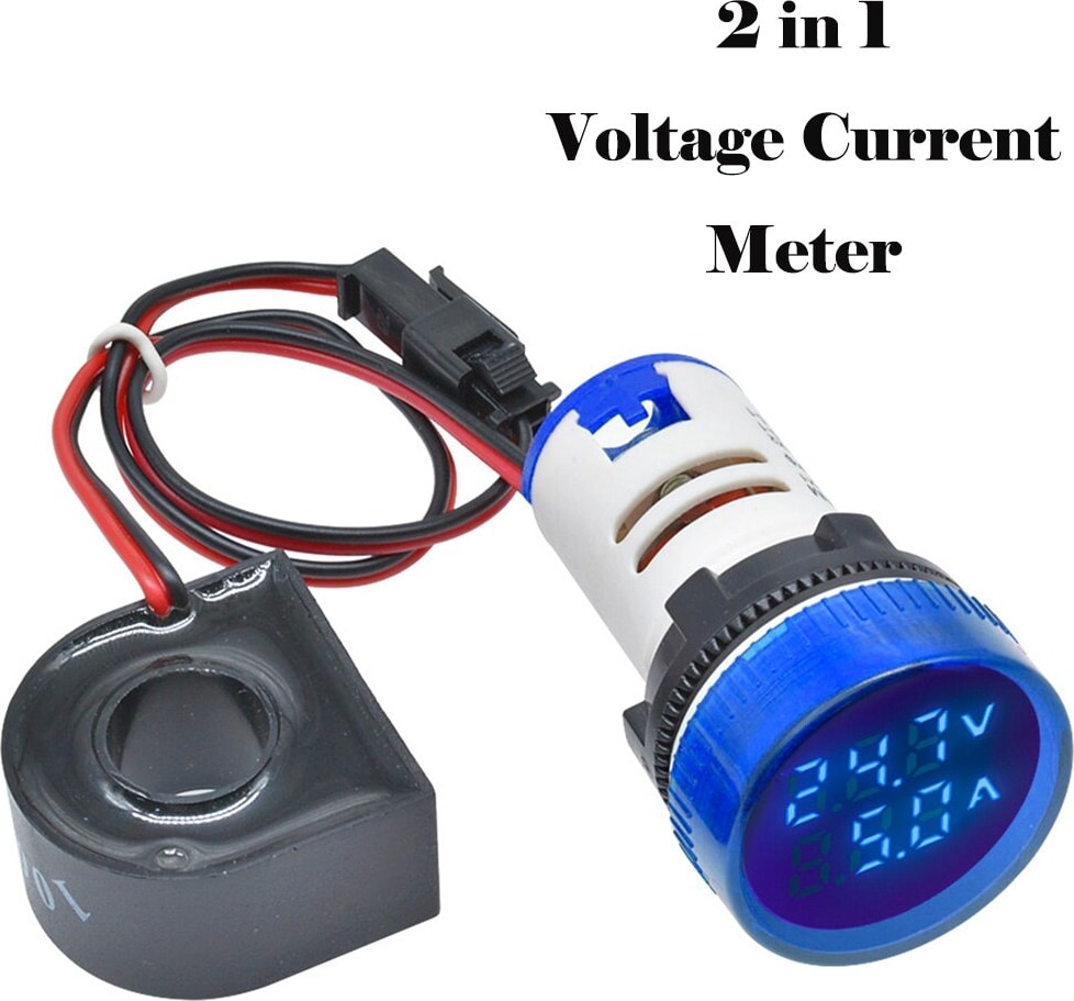 Ac 60 500V 110V 220V Ampermetre Voltmetre Hz Hertz Frekans Ölçer 22MM Dijital Akım Gerilim Amp Sinyal Işığı LED Lamba Göstergesi (Yurt Dışından)