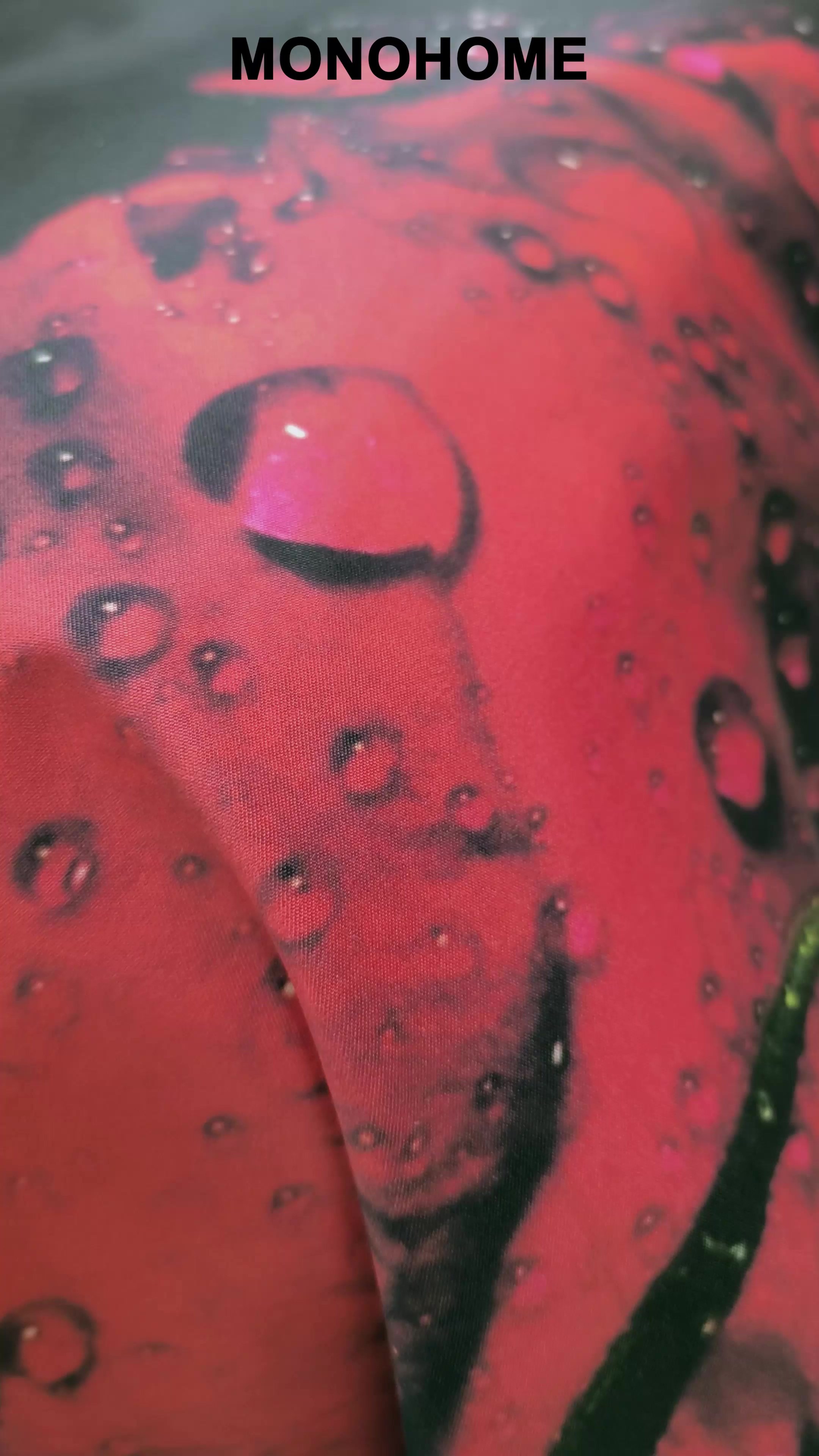 Nevresim Takımı %100 Doğal Pamuk Çift Kişilik 3d Digital Water Drop Rose