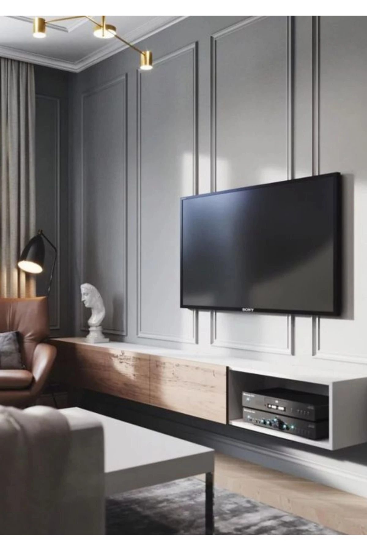 2,5 cm boyanabilir Duvar Çıtası duvar paneli kolay kurulum