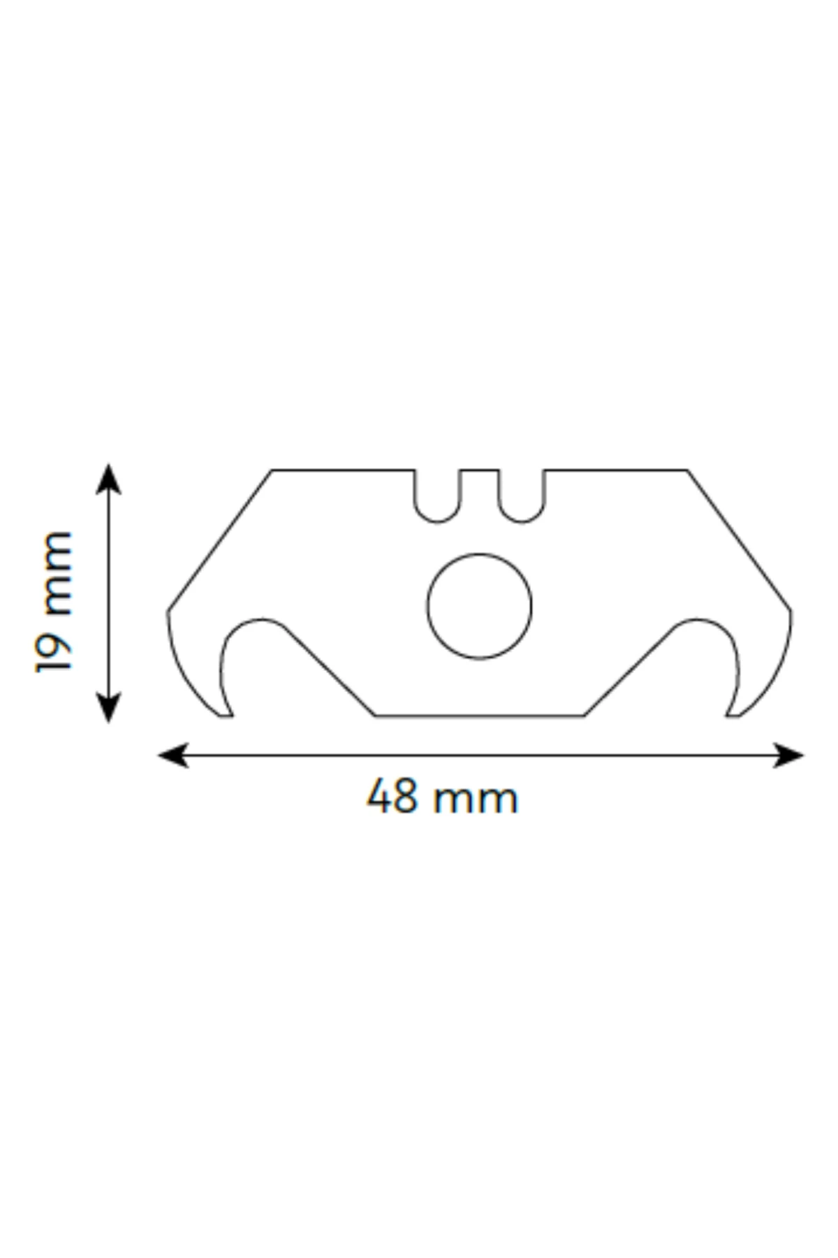 VIP-TEC Profesyonel Kancalı Trapez Maket Bıçağı Yedeği Yerli Üretim