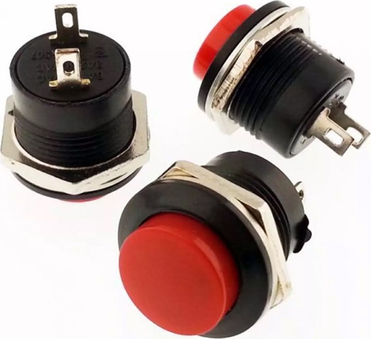 IC-180A Yuvarlak Ø16MM Push Buton R13-507 16 mm Düğme Buton