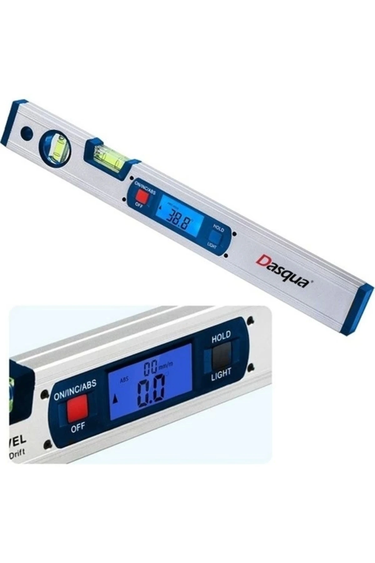 8301-2645 Dijital Eğim Ölçer 40 cm | Mıknatıslı ve Işıklı LCD Ekran