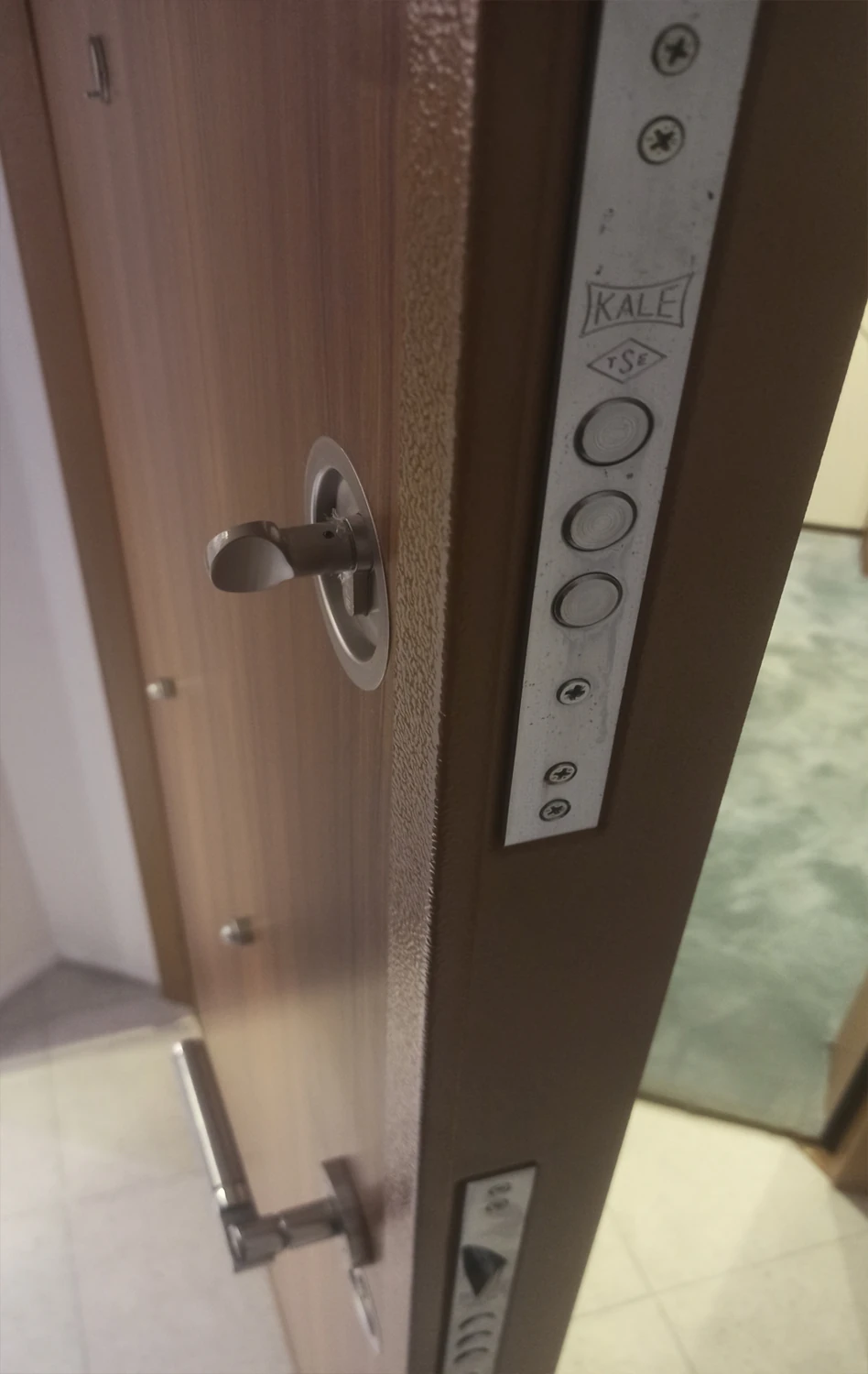 Ahşap Kaplama Kasalı Düz Model Daire Kapısı,  Kapı, Villa Kapısı