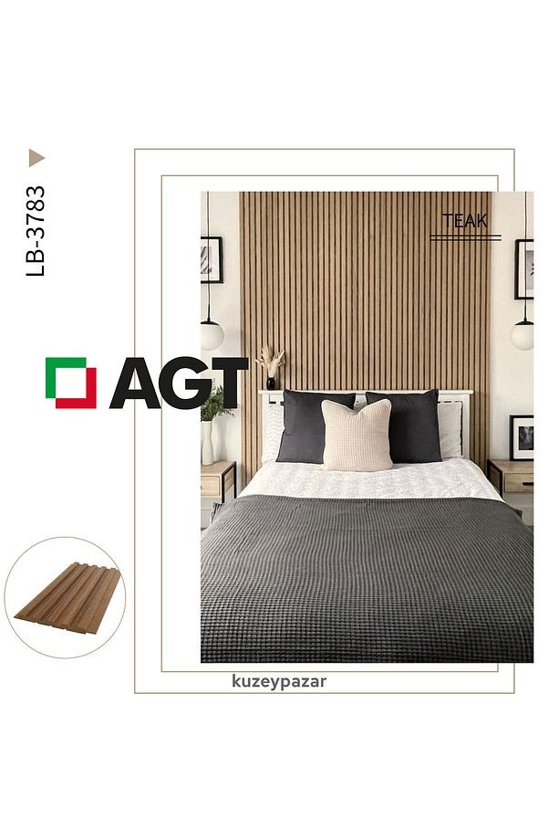 AGT Duvar Lambri Profili Lb 3783- TEAK
