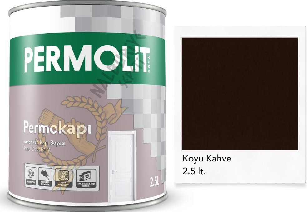 Sentetik Amerikan Panel Kapı Boyası Koyu Kahve 2.5 Lt.