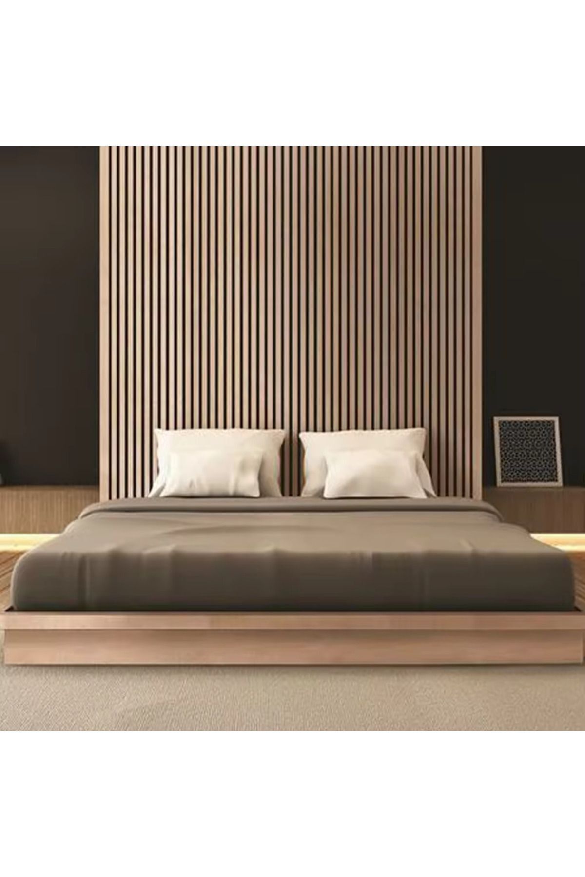 Safir 60x245 Cm Meşe Renk Akustik Ahşap Duvar Paneli