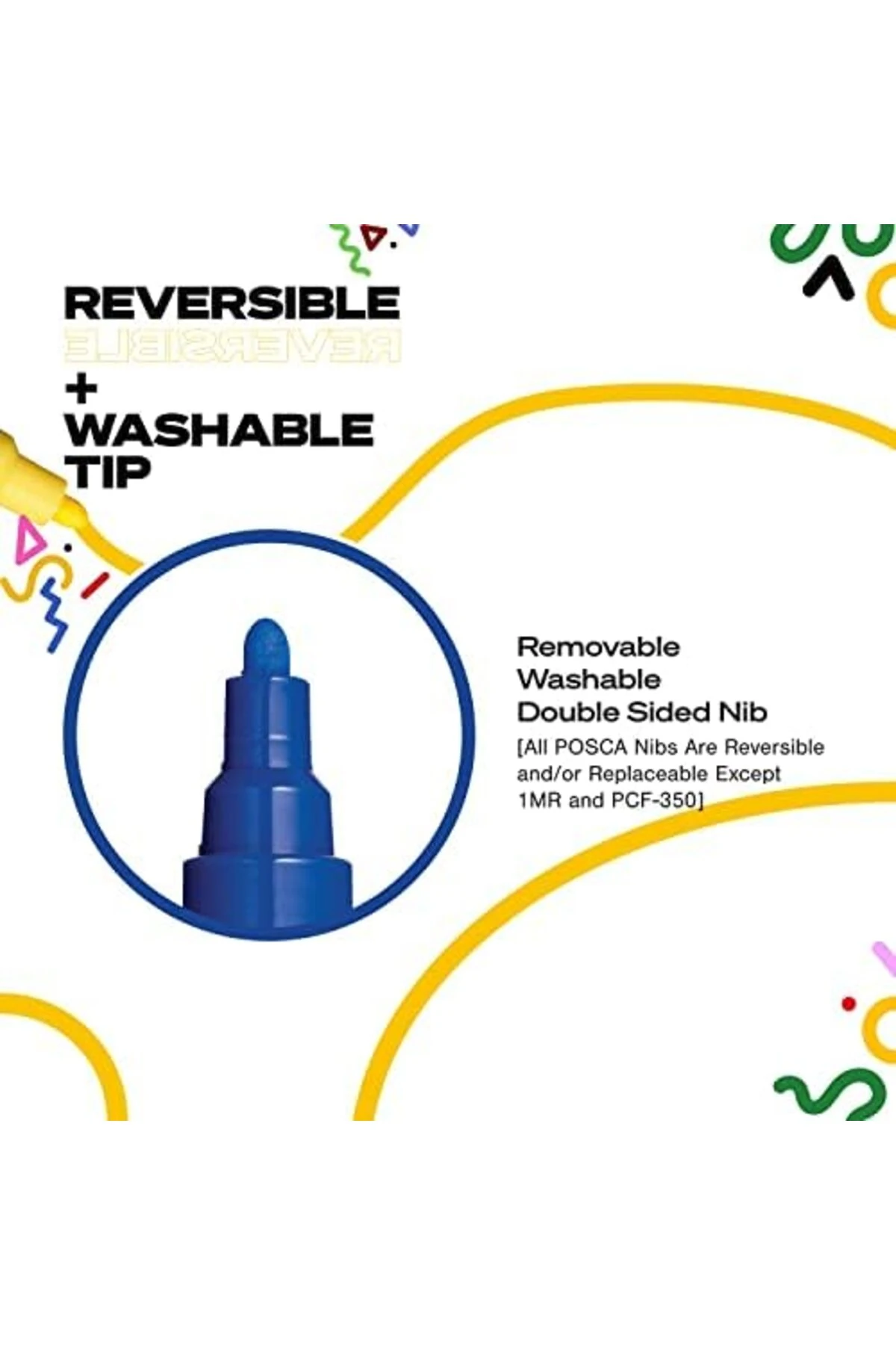 pltnstoreshop PC-5M Su Bazlı Kalıcı Marker Boya Kalemleri, 8'li Set (Koyu Renkler) pltnstoresho