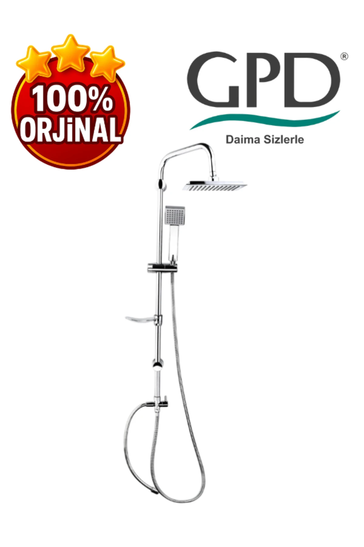 DST19-3 Yönlendiricili Duş Seti (Tek Fonksiyonlu El Duşu + 200X200)