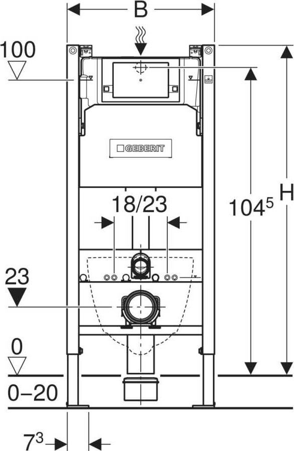 Geberıt Alpha Gömme Rez. Seti Alçıpan 12 cm Duofix 458.233.00.2