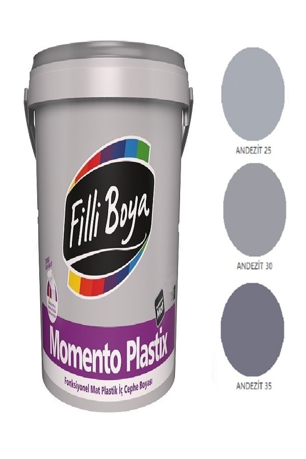 Momento Plastix Fonksiyonel Mat Plastik Iç Cephe Boyası 7.5lt (andezit 35)
