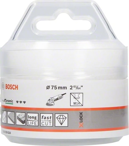 BOSCH - X-Lock - Best Serisi, Taşlama Için Seramik Kuru Elmas Delici 75*35 mm