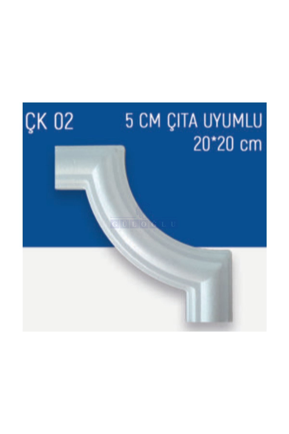 OZKUVVET 5 Cm Düz Çıta Köşesi Stropiyer - 4 Adet