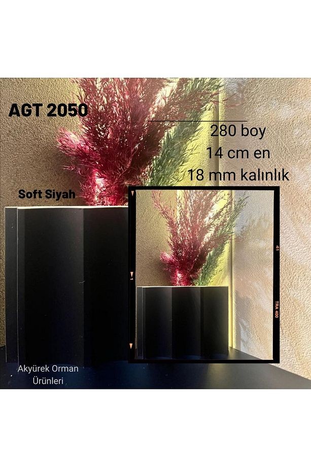 Akyürek 2050 Soft Siyah Dekor Profil Duvar Kaplama Lambri
