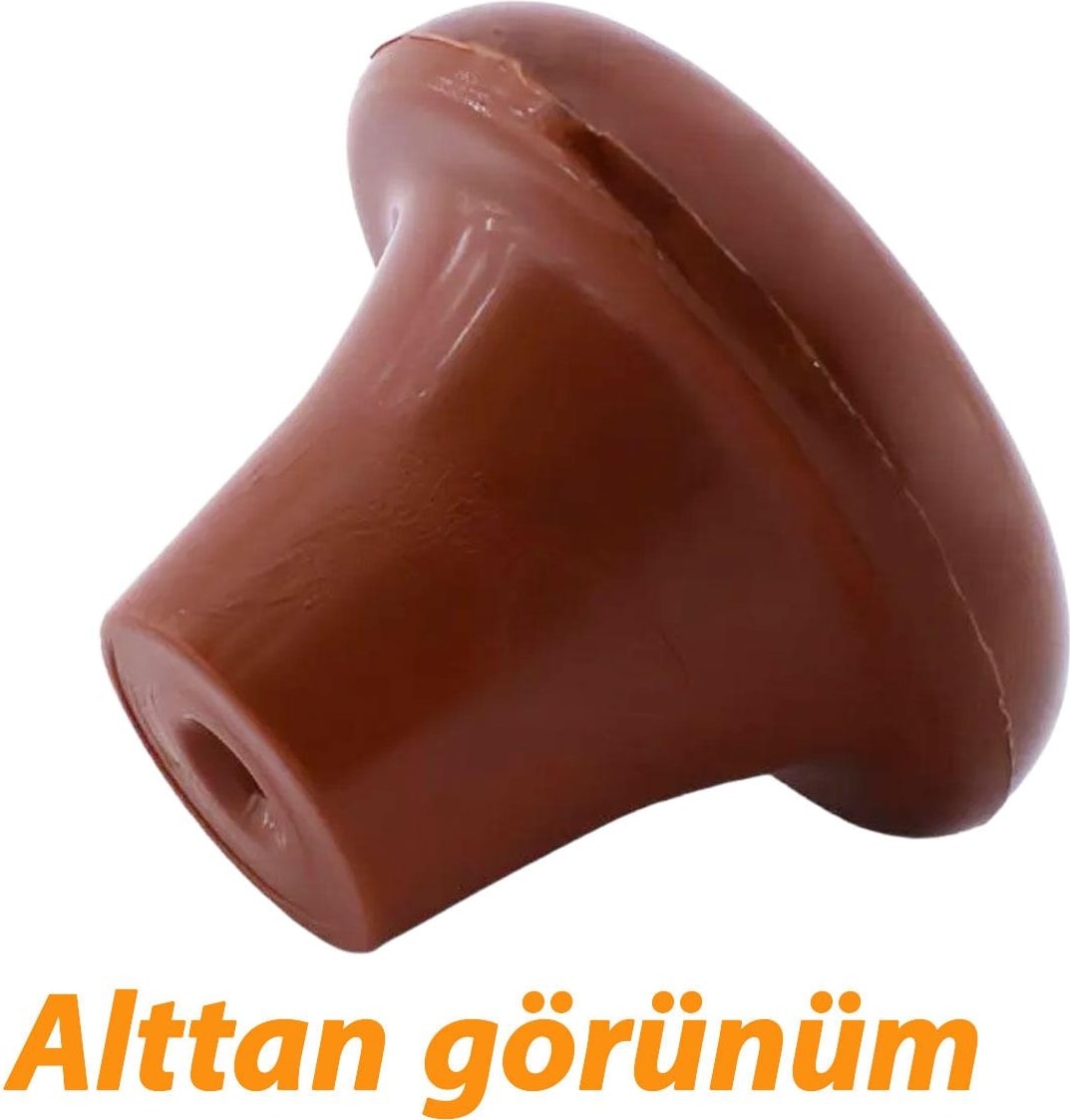 15 Adet Sert Plastik Mantar Düğme Kulp Ceviz Dolap Mobilya Mutfak Dolabı Çekmece Kapak Kulpu Kulbu