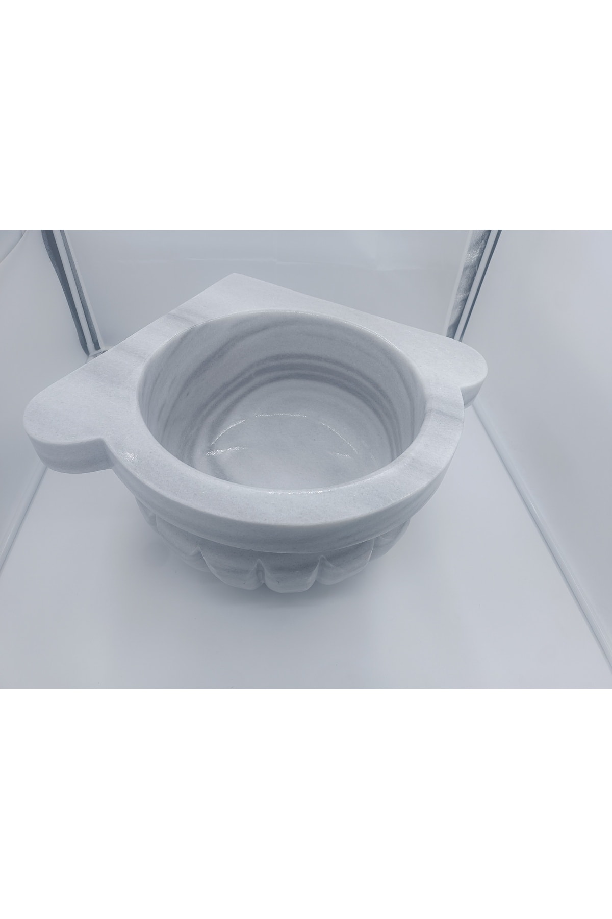 Mermer Kurna-kavun Dilimli Köşeli-hamam Kurnası-banyo Kurnası-ev Hediyesi-mermer Ev Aksesuarlar